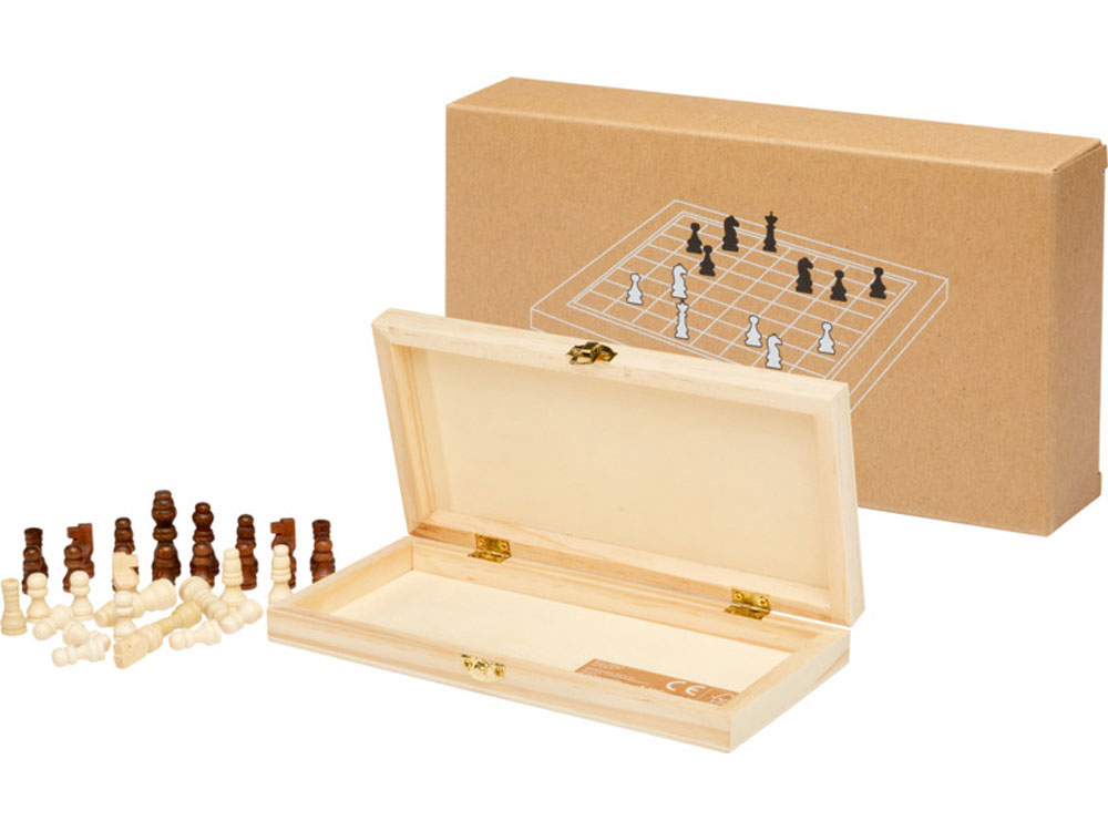 Деревянный шахматный набор King, натуральный-2