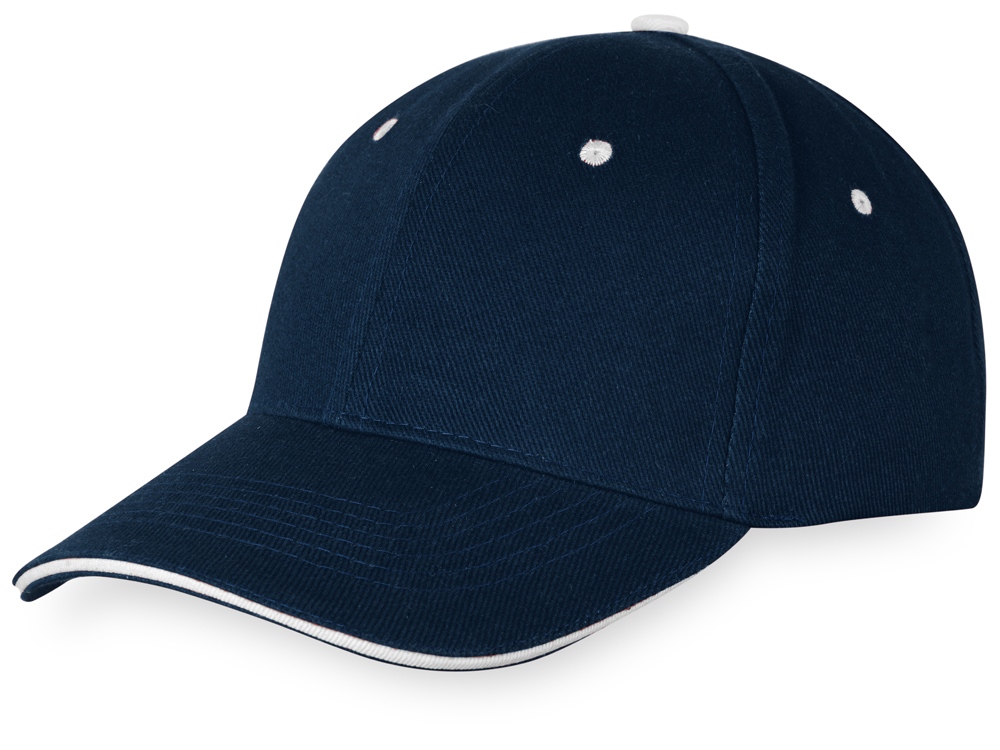 Бейсболка New Castle 6-ти панельная, т синий/белый-3