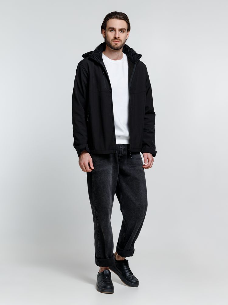 Куртка софтшелл мужская Zagreb, черная-4