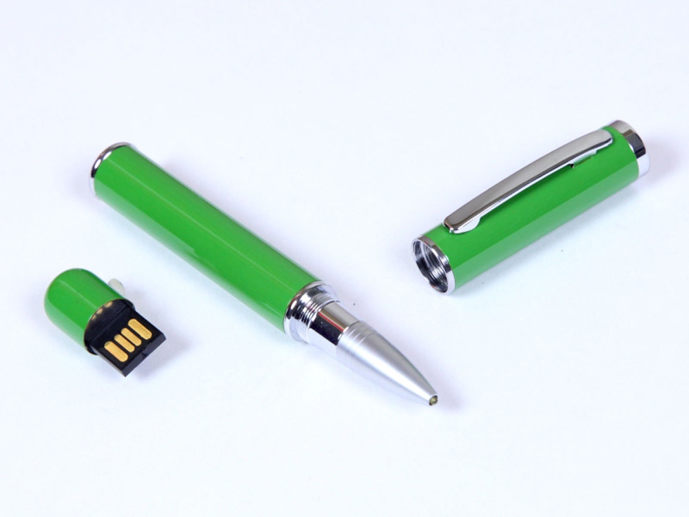 USB-флешка на 64 ГБ в виде ручки с мини чипом, зеленый-0