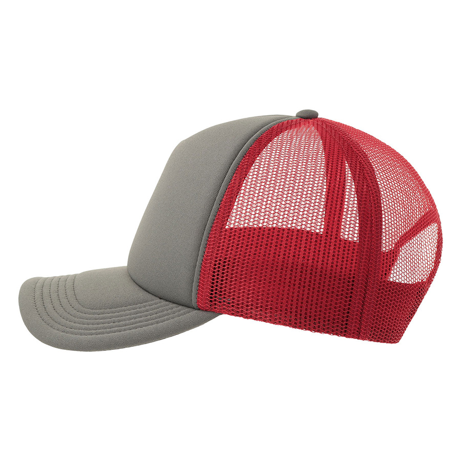 Бейсболка RAPPER-S, 5 клиньев, пластиковая застёжка, тёмно-серый, бордовый-6