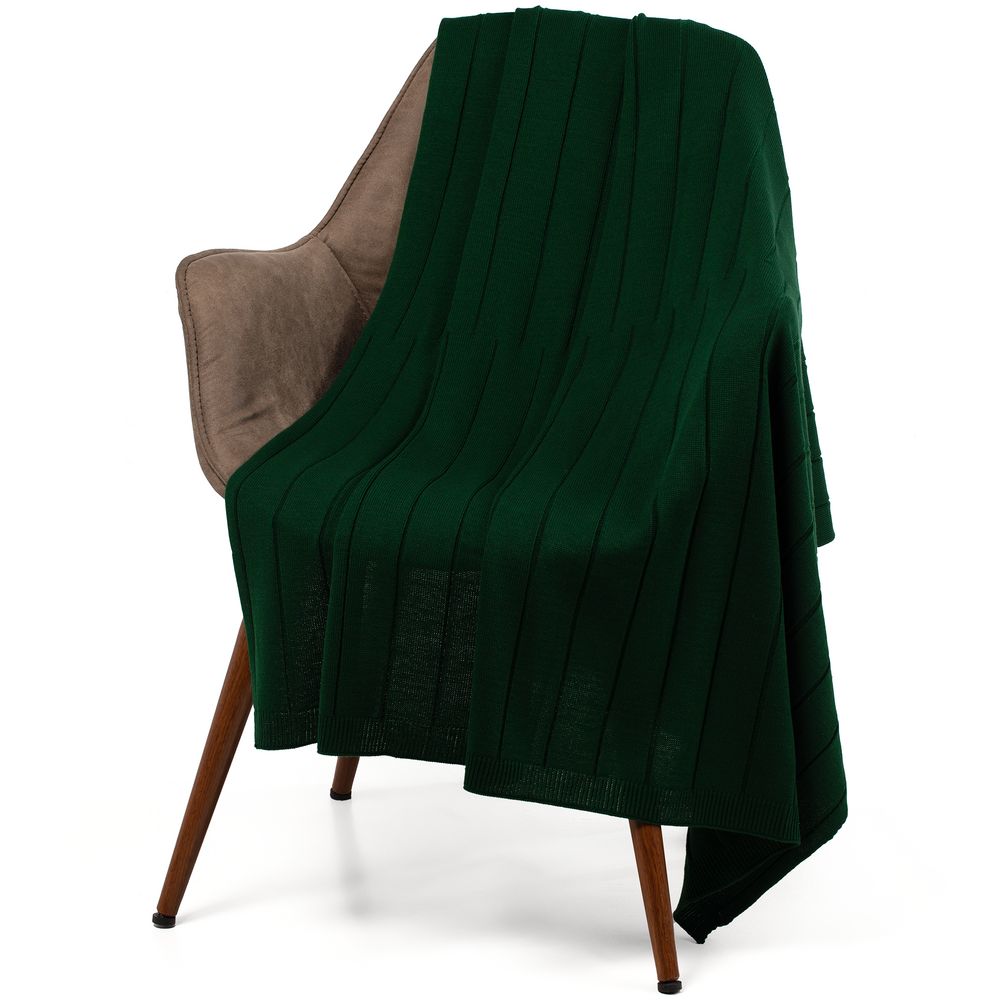 Плед Bambolay, темно-зеленый-0