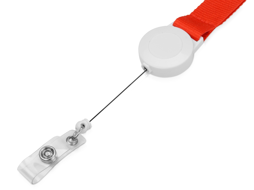 Ланьярд с ретрактором, красный-3