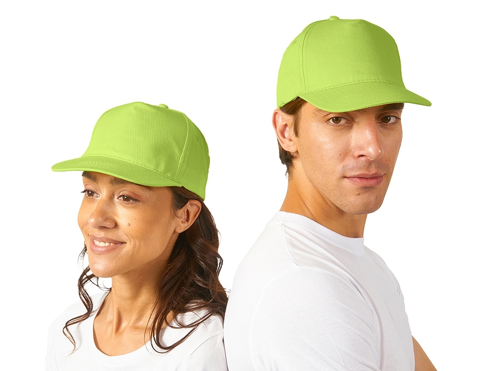 Бейсболка Memphis 5-ти панельная 165 гр, зеленое яблоко-0