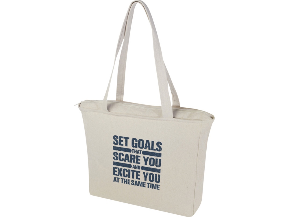 Weekender эко-сумка из переработанного материала Aware™ плотностью 500 г/м² - Бежевый-5