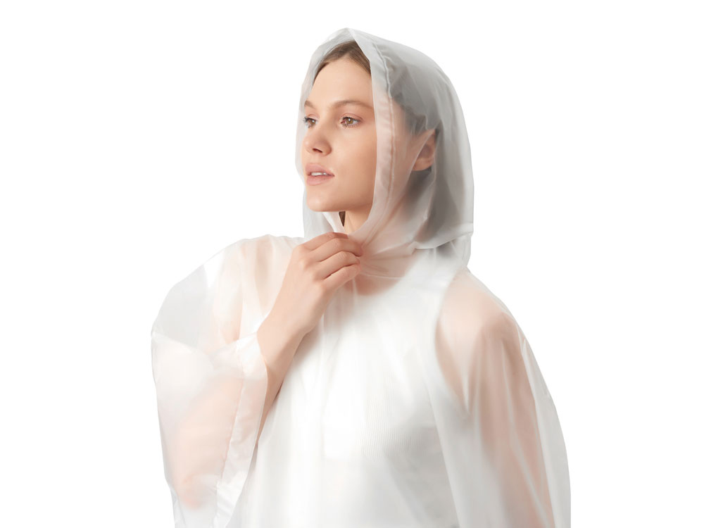 Пончо Hawaii c чехлом унисекс, белый-4