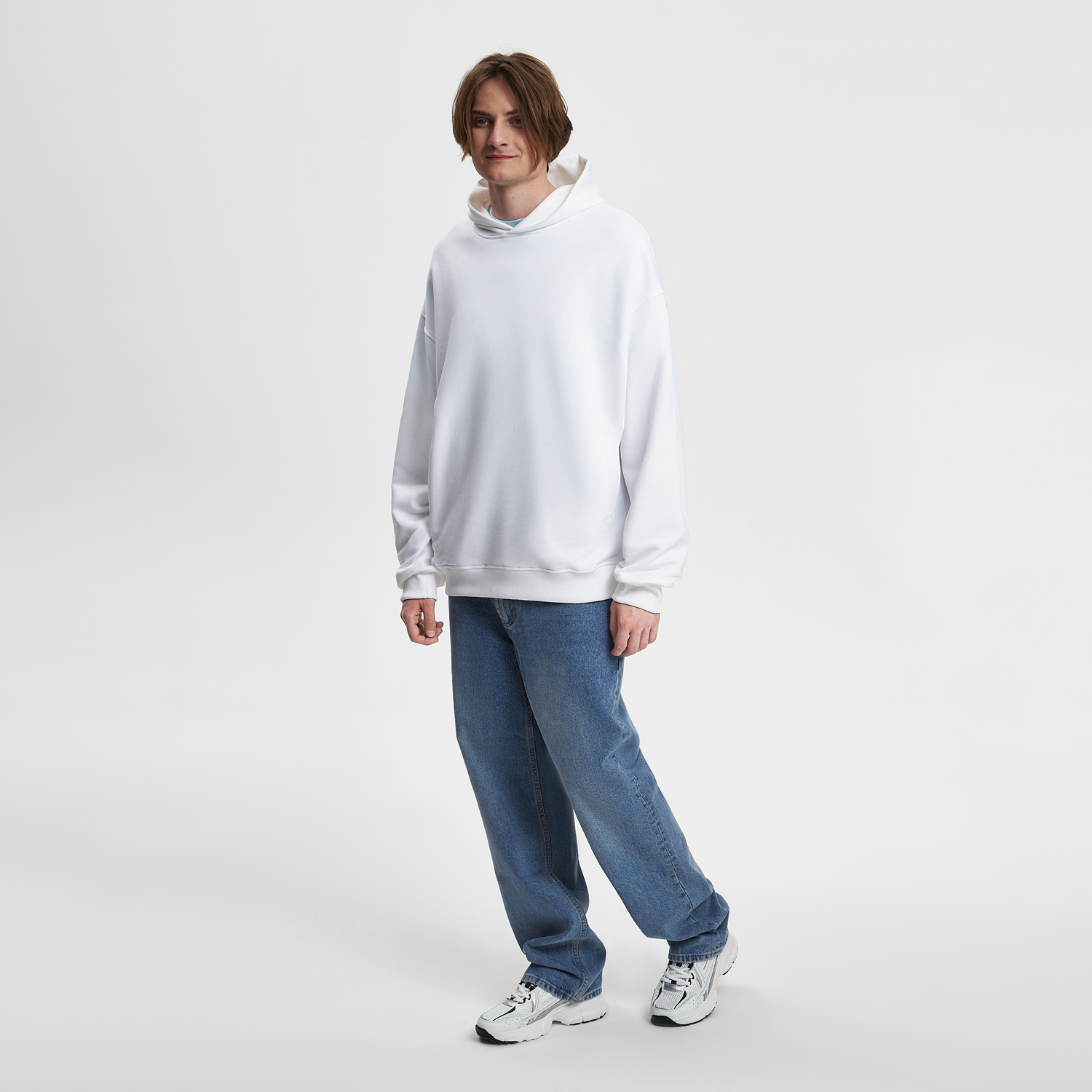 Худи оверсайз унисекс FUSION, белый-1