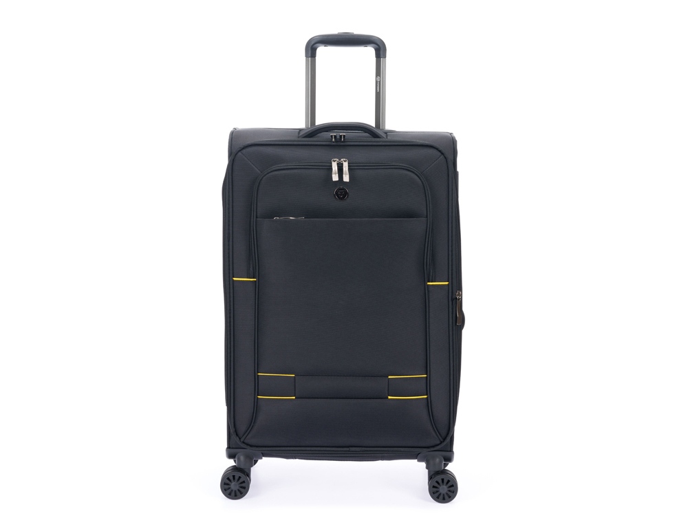 Чемодан TORBER Brosno, чёрный, нейлон 600D, 43,5 х 19 х 68 см, 56 л-2