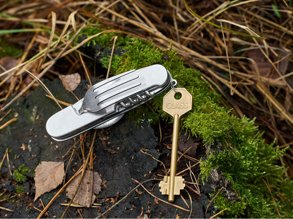 Нож перочинный Stinger, 109 мм, 8 функций, материал рукояти: нержавеющая сталь (серебристый)-7