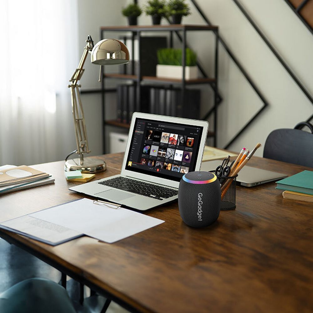 Водонепроницаемая колонка с подсветкой CityWave Pro, черная-3