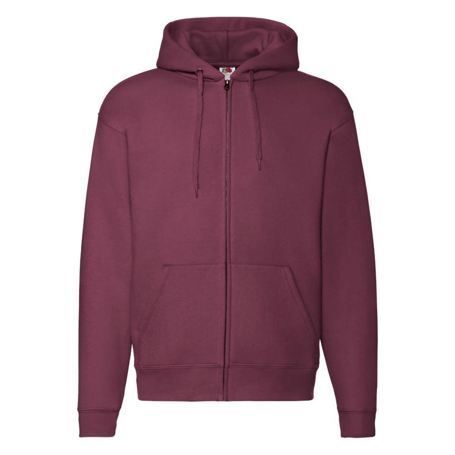 Толстовка с начесом PREMIUM HOODED SWEAT JACKET 280, бордовый-0