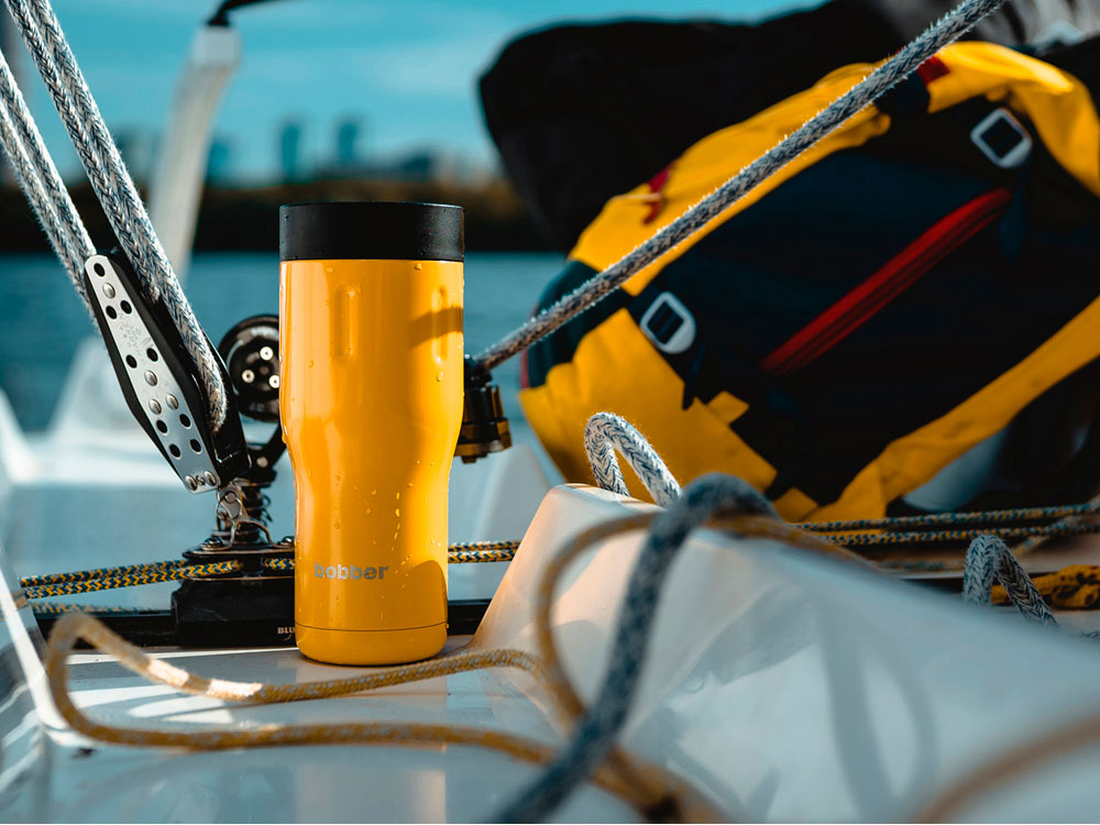 Термос питьевой, вакуумный, бытовой, тм bobber. Объем 0,47 литра. Артикул Tumbler-470 Ginger Tonic-5