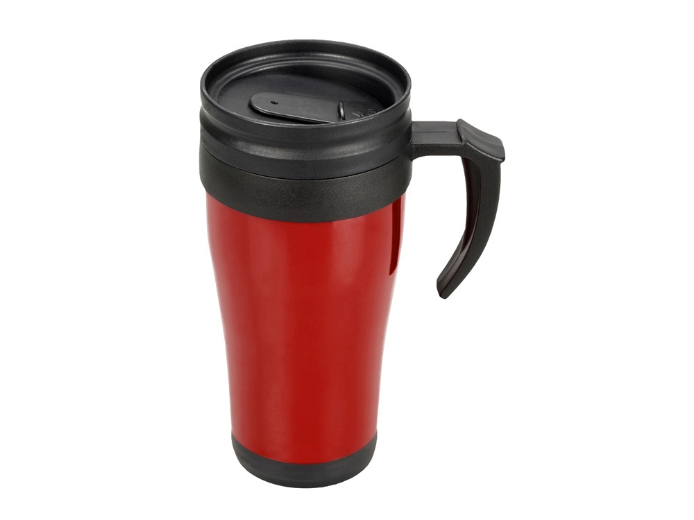 Подарочный набор с пледом, термокружкой и миндалем в шоколадной глазури Tasty hygge, красный-4