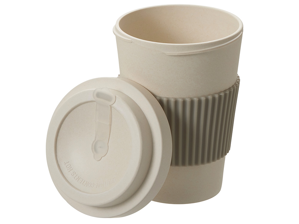 Термокружка Muffin из натуральных волокон, бежевый-2