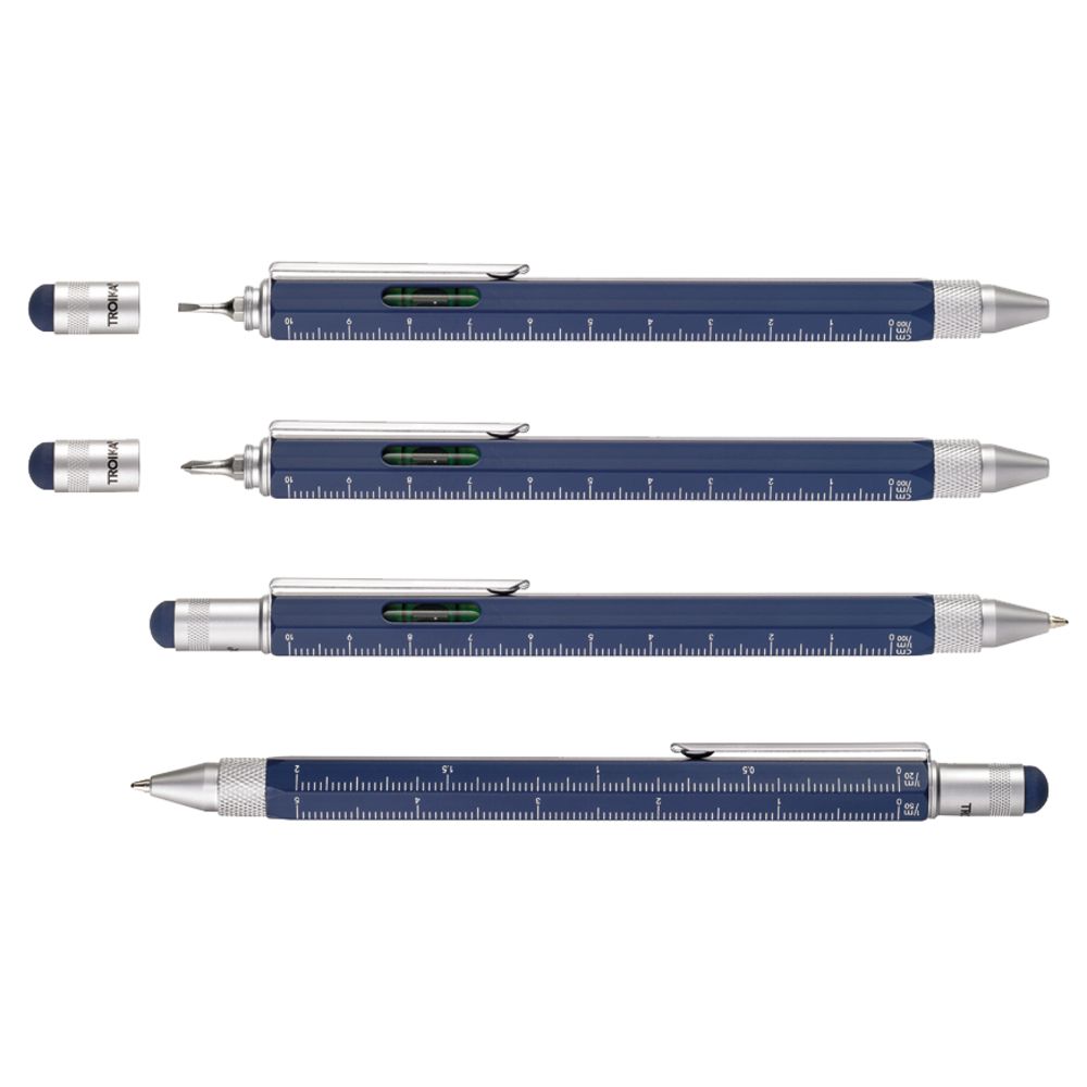 Ручка шариковая Construction, мультиинструмент, синяя-1