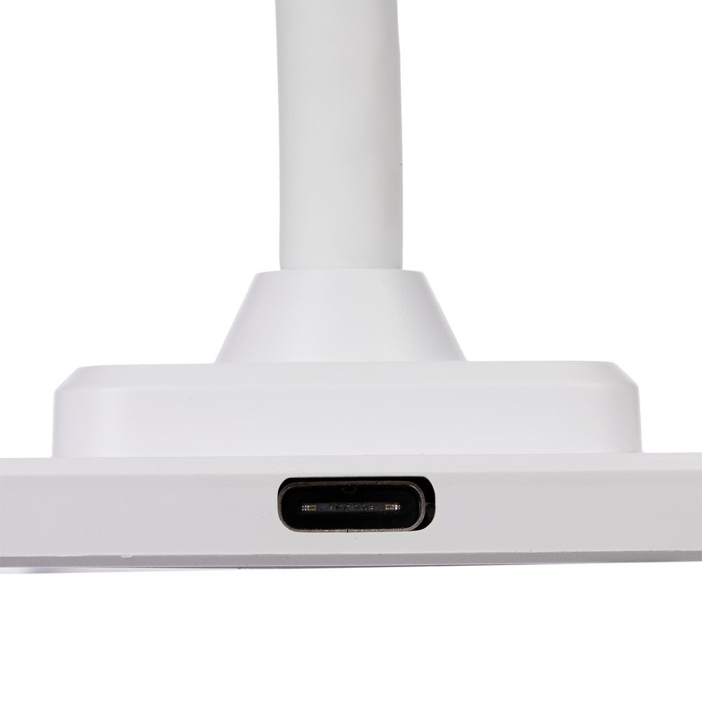 Настольная лампа с беспроводной зарядкой Modicum, белая-3