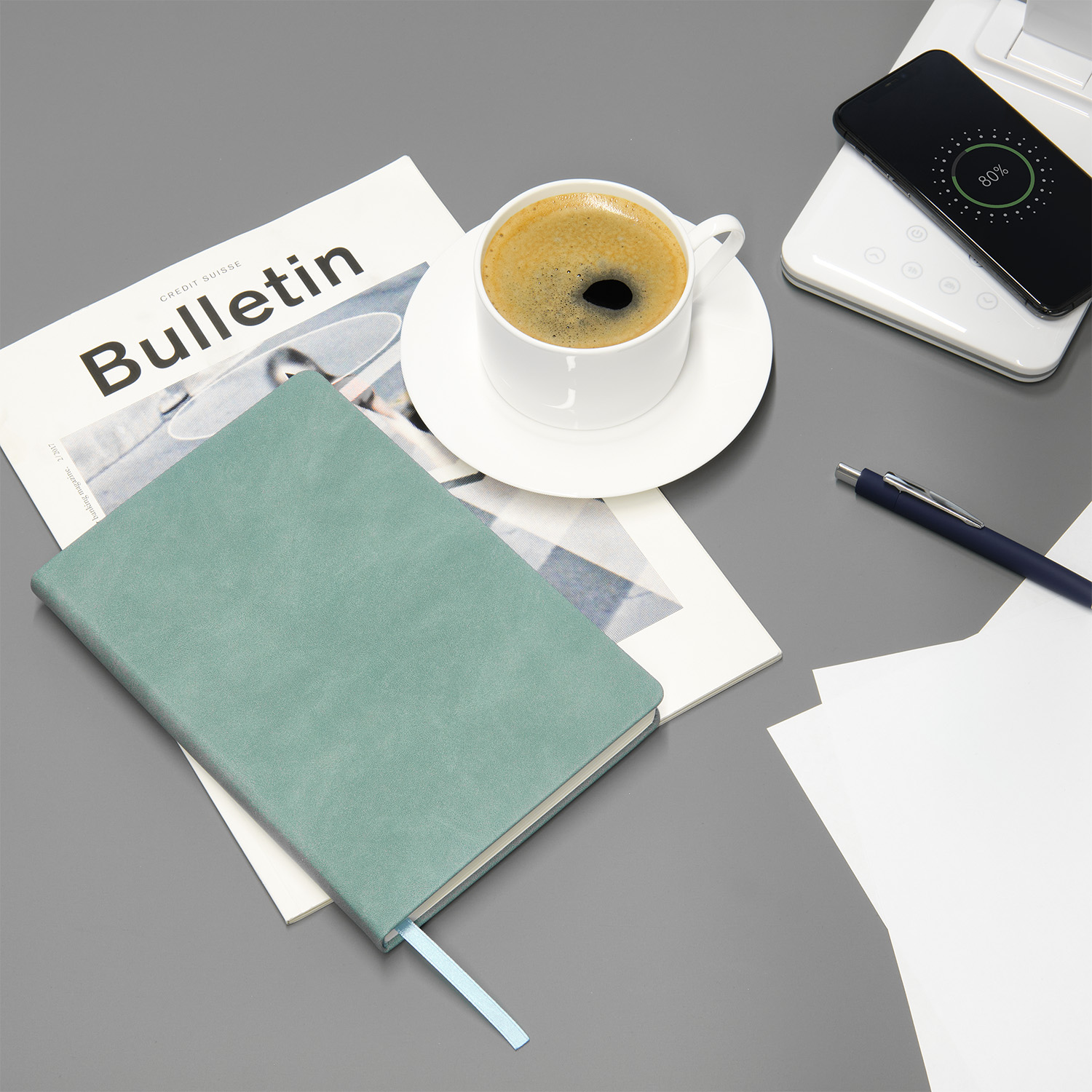 Ежедневник Стелла (Stella) недатированный с магнитом на обложке, бирюзовый-12