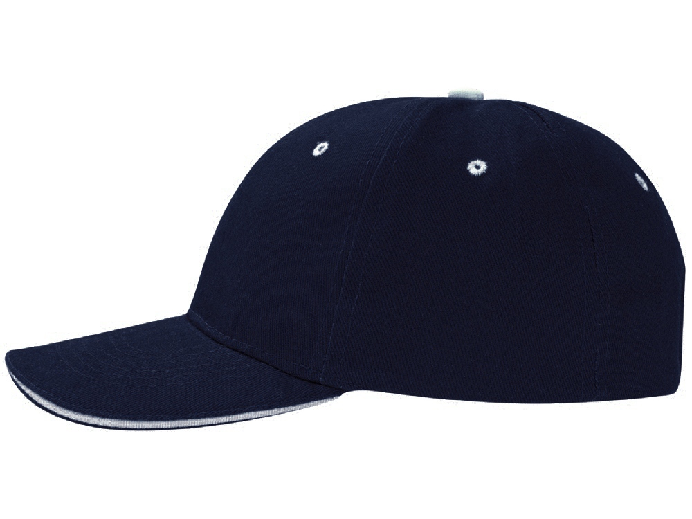 Бейсболка New Castle 6-ти панельная, темно-синий/натуральный-5