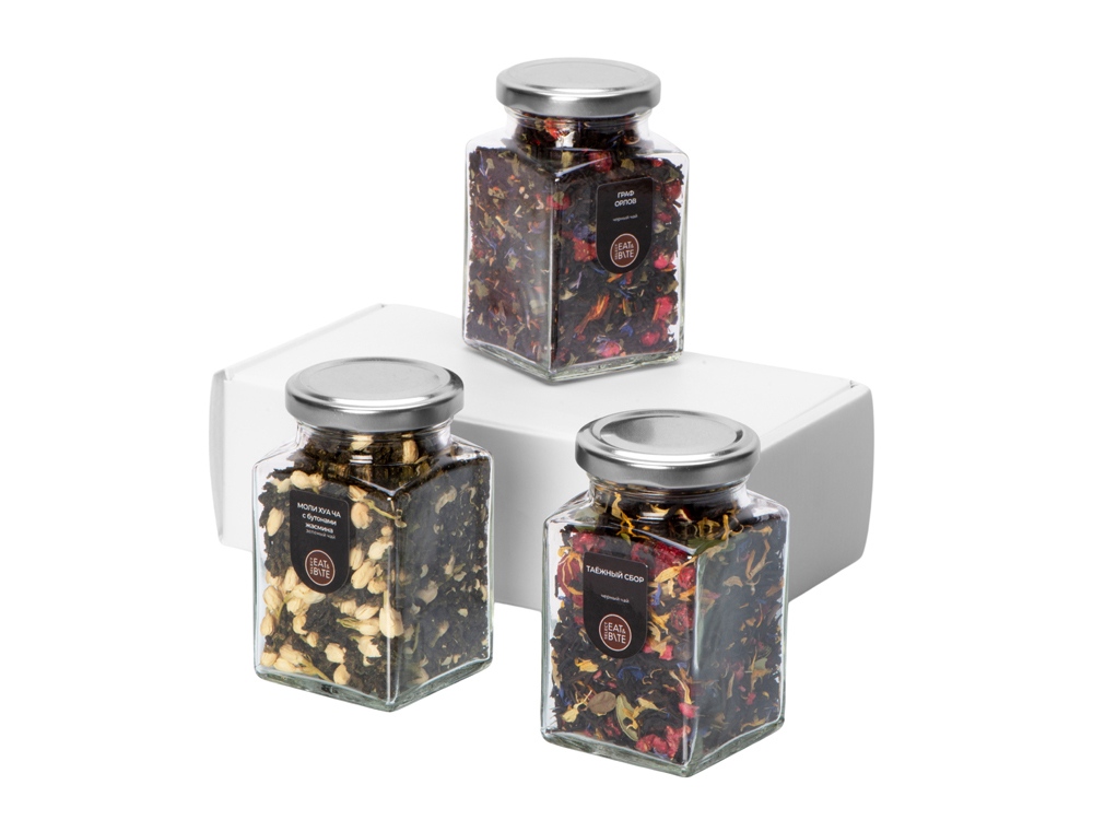 Набор подарочный с тремя видами чая Bouquet (два черных чая, зеленый чай)-0