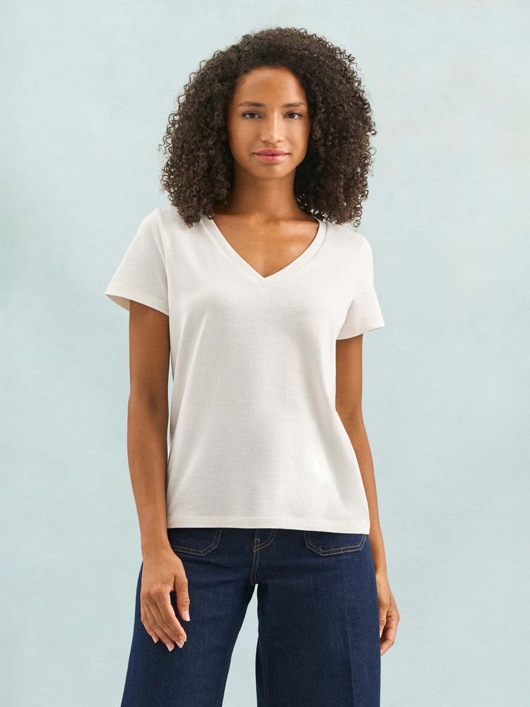 Футболка женская Regent Women с V-образным вырезом, серый меланж-3