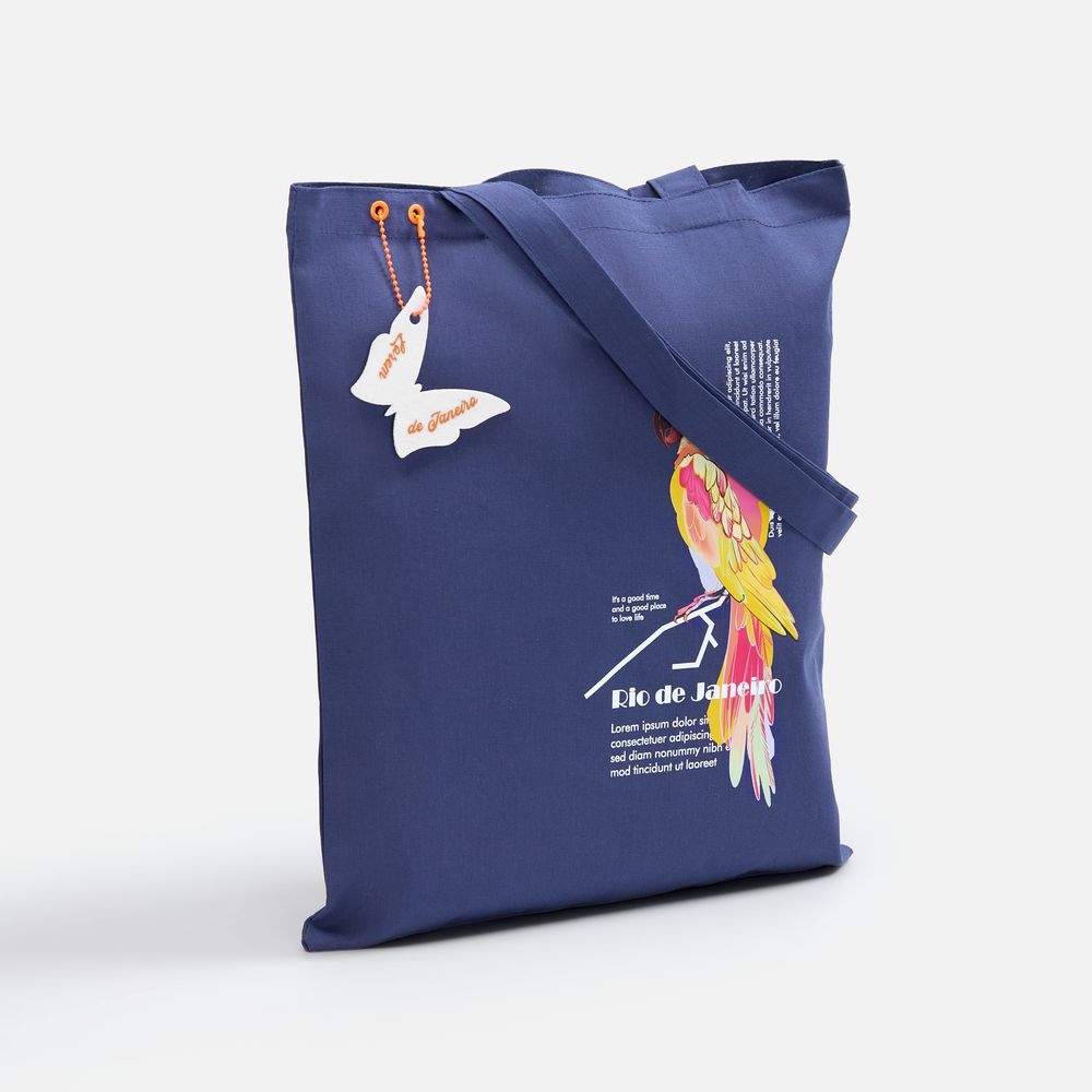 Холщовая сумка Neat 140, синяя-4