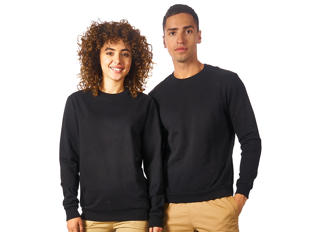 Свитшот Motion унисекс с начесом, черный-0