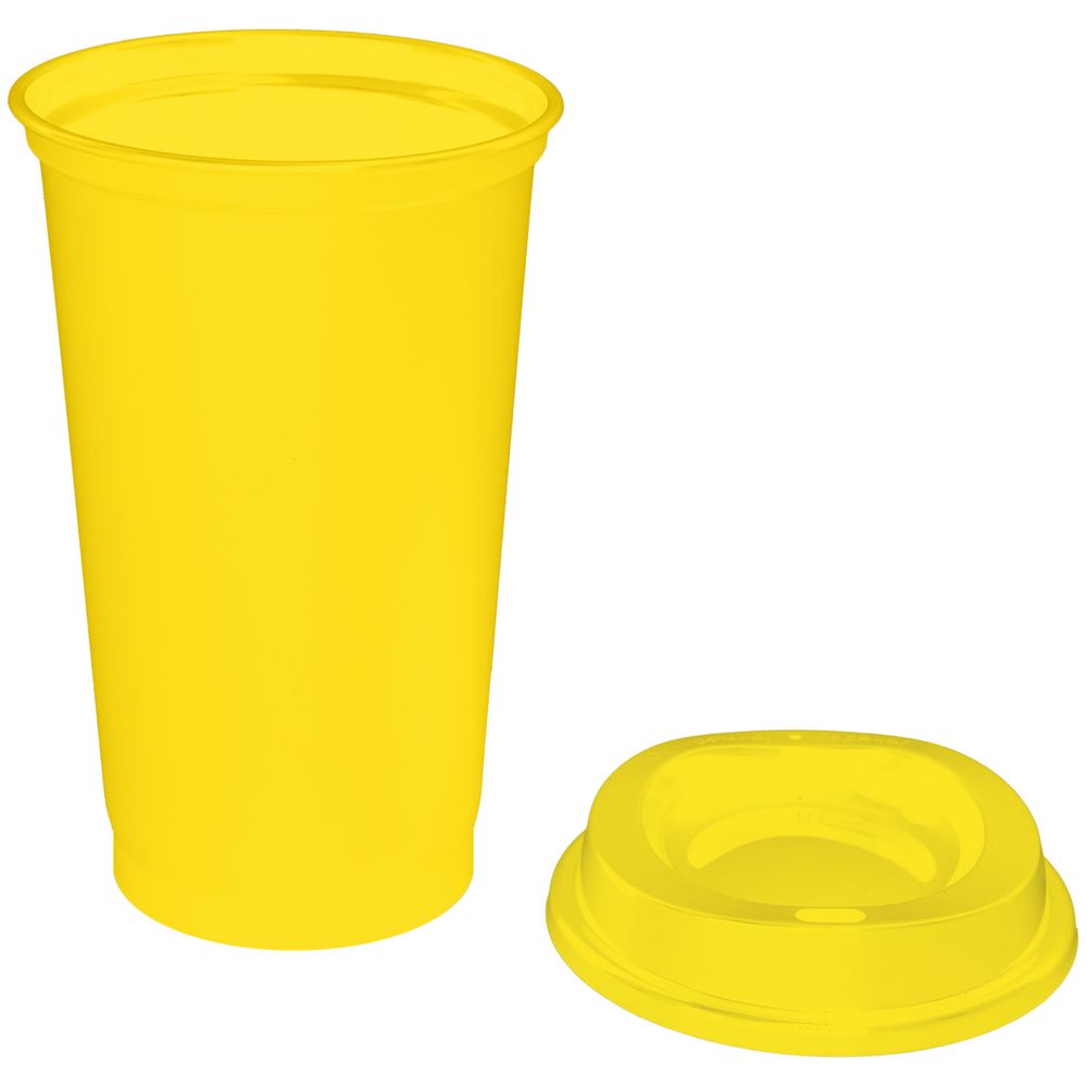 Стакан с крышкой Color Cap, желтый-1