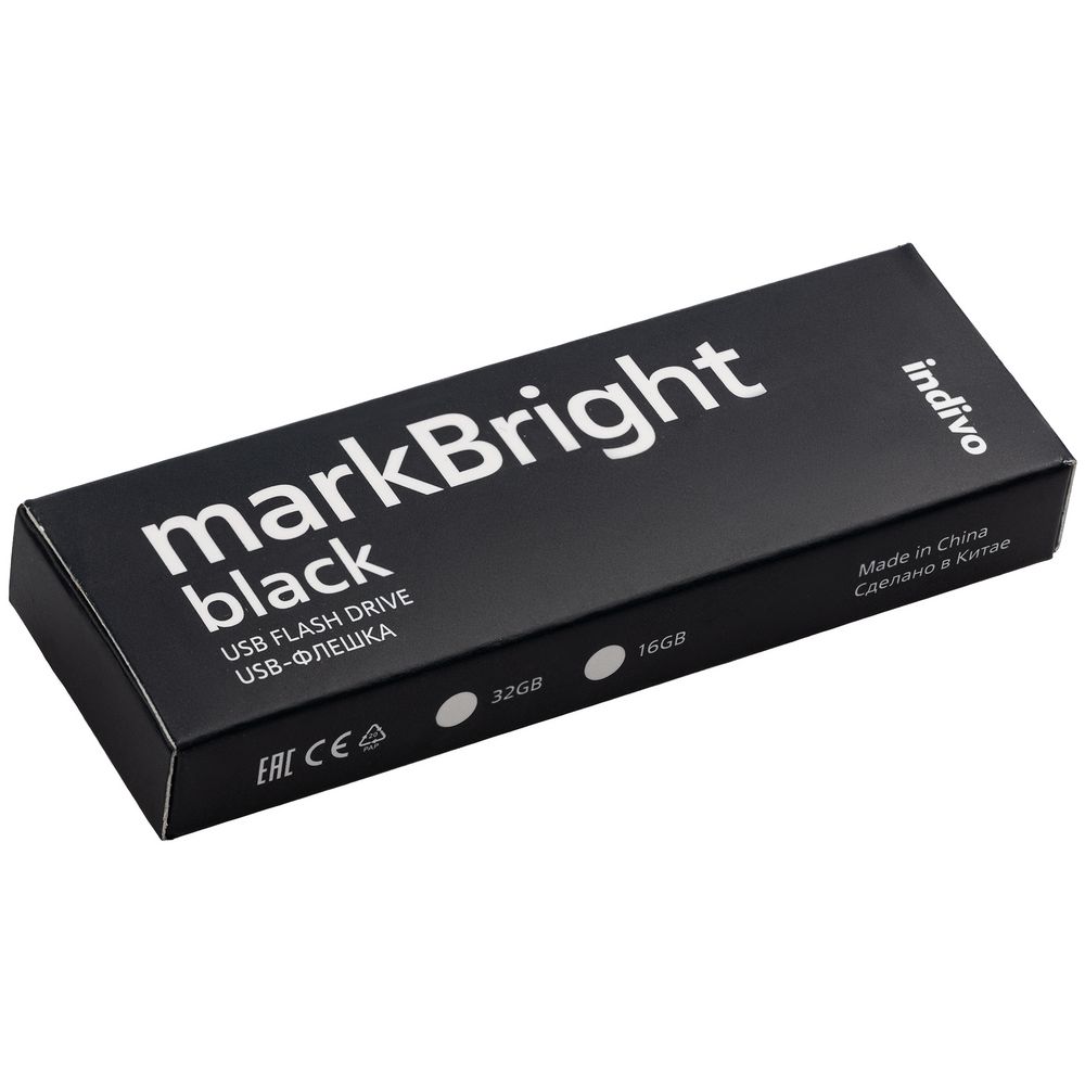 Флешка markBright Black с синей подсветкой, 32 Гб-4