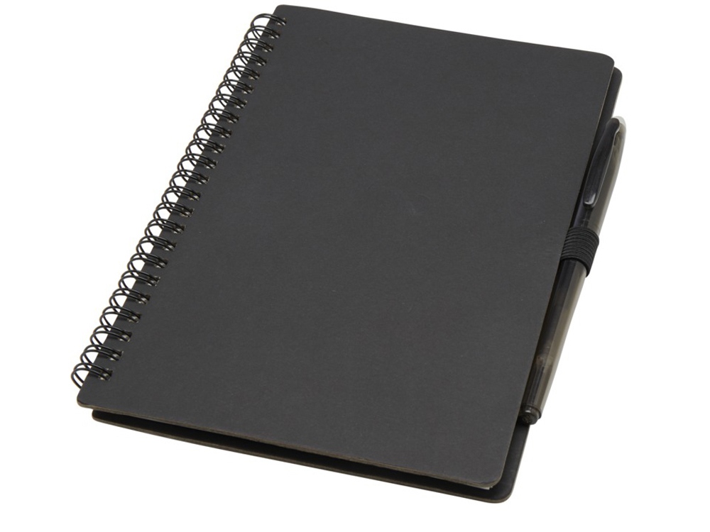 Slate многоразовый набор из блокнота в мягкой обложке и ручки - сплошной черный-0