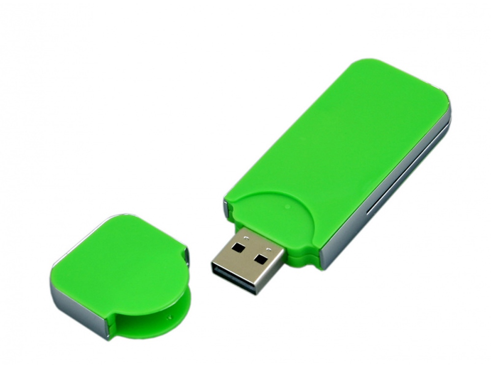 USB-флешка на 64 ГБ в стиле I-phone, прямоугольнй формы, зеленый-1
