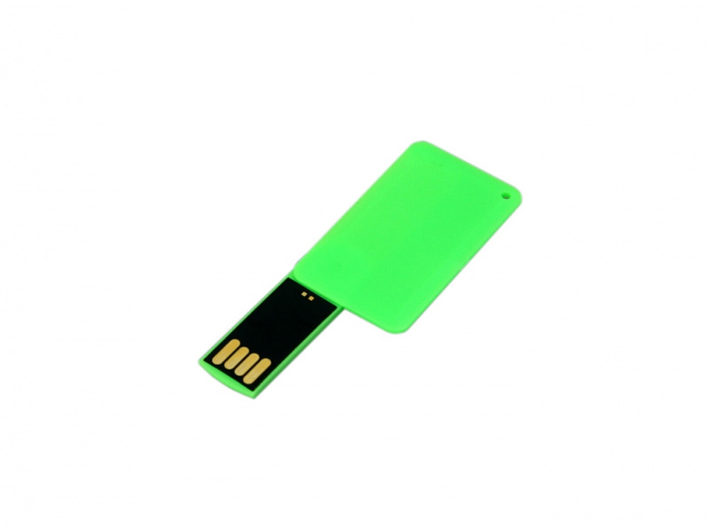 USB-флешка на 16 Гб в виде пластиковой карточки, зеленый-1