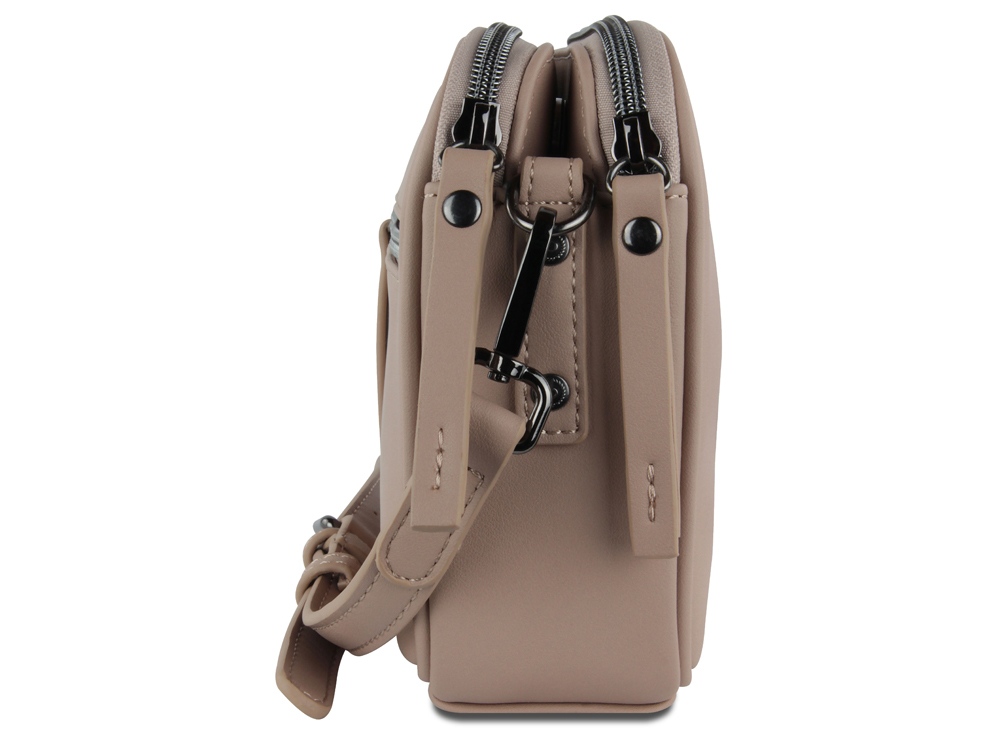 Сумка кросс-боди женская BUGATTI Almata, песочная, полиуретан, 21,5х6х15 см-4