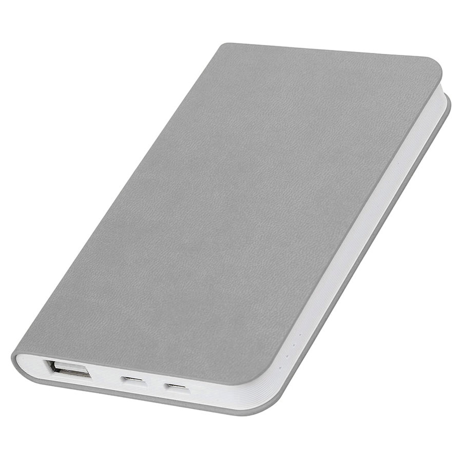 Универсальный аккумулятор "Softi" (5000mAh),серый, 7,5х12,1х1,1см, искусственная кожа,пласти, серый-0