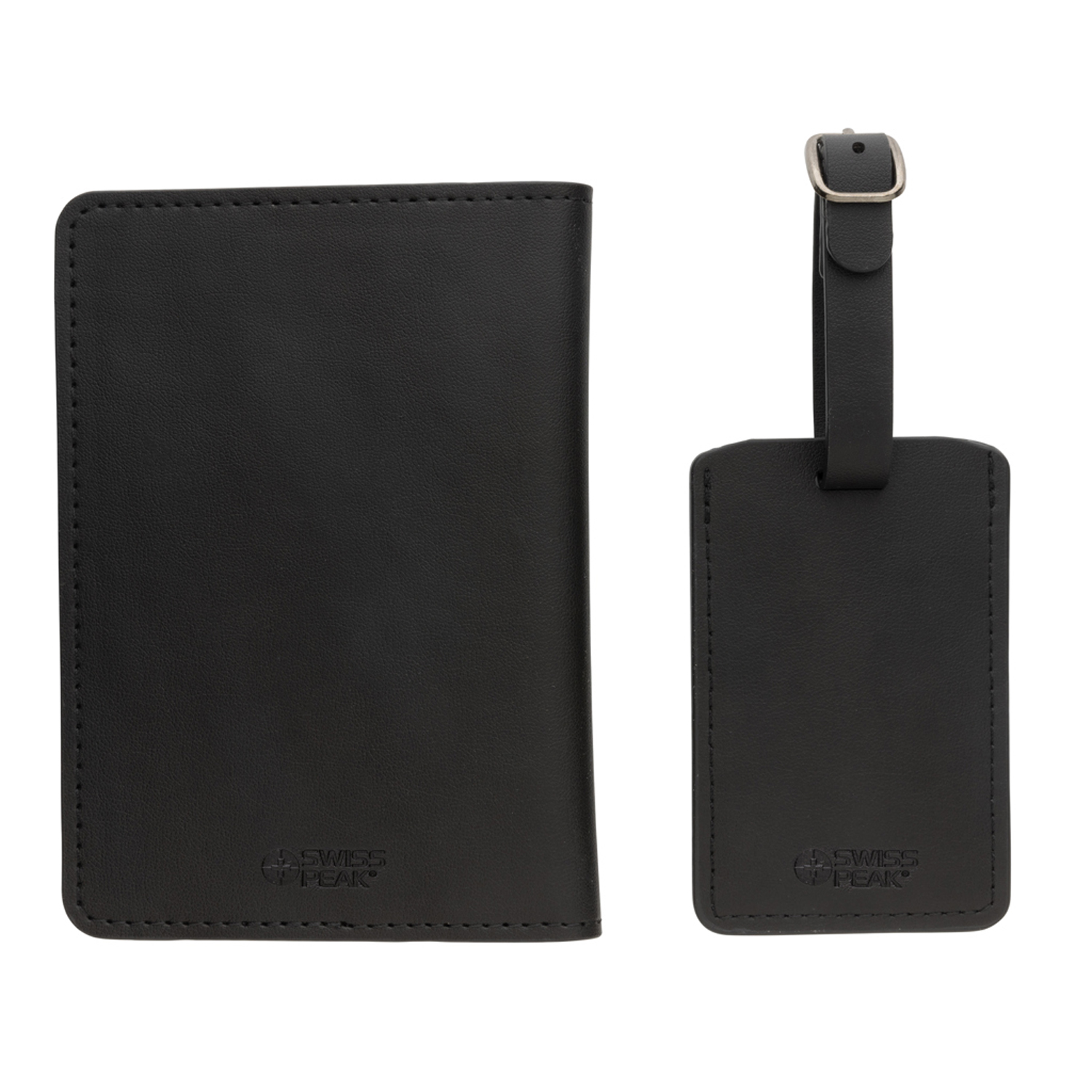 Обложка на паспорт с багажной биркой Swiss Peak из переработанного полиуретана GRS-2
