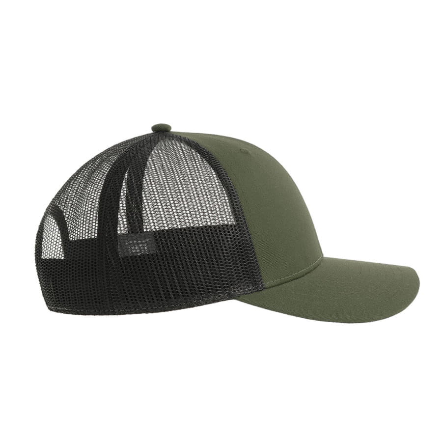 Бейсболка BRYCE, 6 клиньев, пластиковая застежка, переработанный полиэстер, оливковый-1