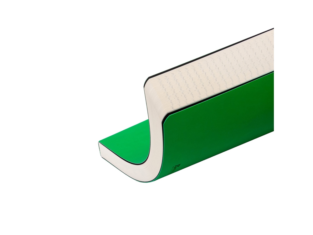 Ежедневник А5 недатированный Megapolis Velvet Flex, зеленый флуор-2