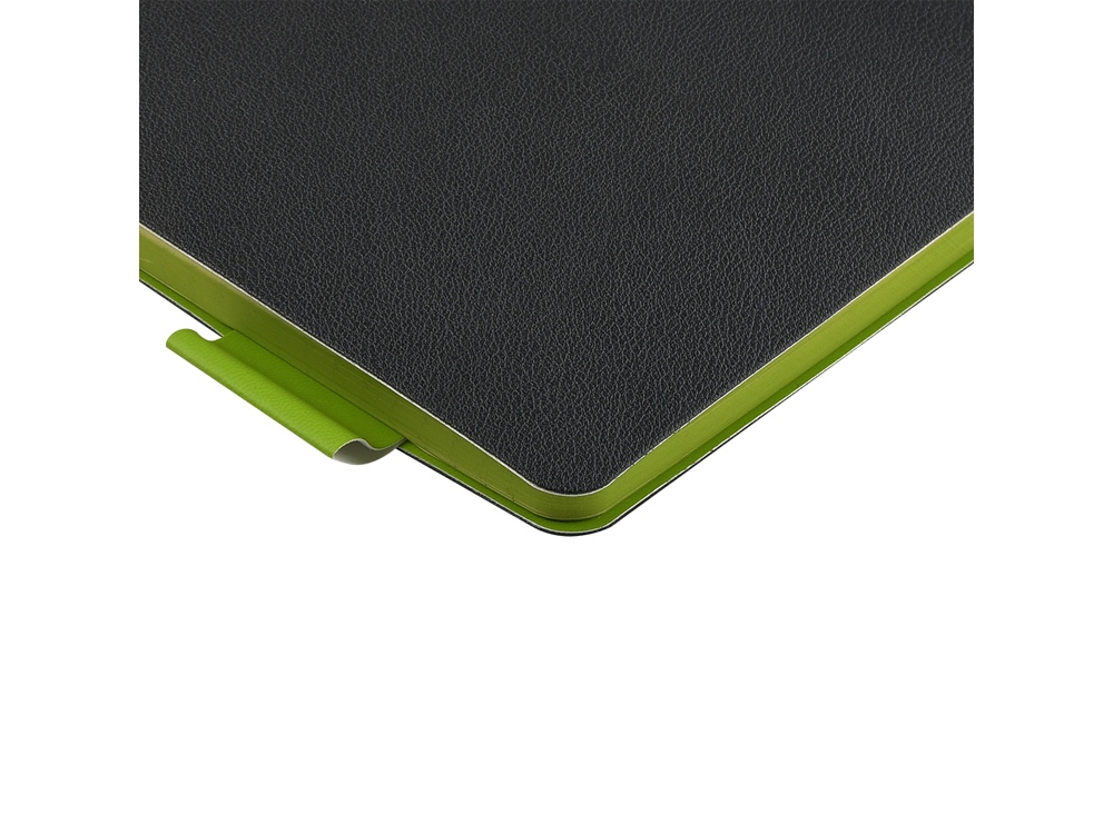 Блокнот А5 Boston, черный с салатовым срезом-4