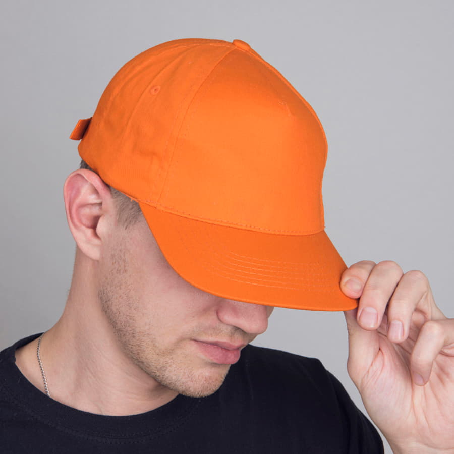 Бейсболка STANDARD, 5 клиньев, металлическая застежка, желтый-2