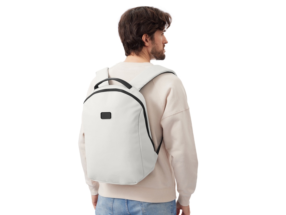Рюкзак Sofit для ноутбука из экокожи, молочный-14