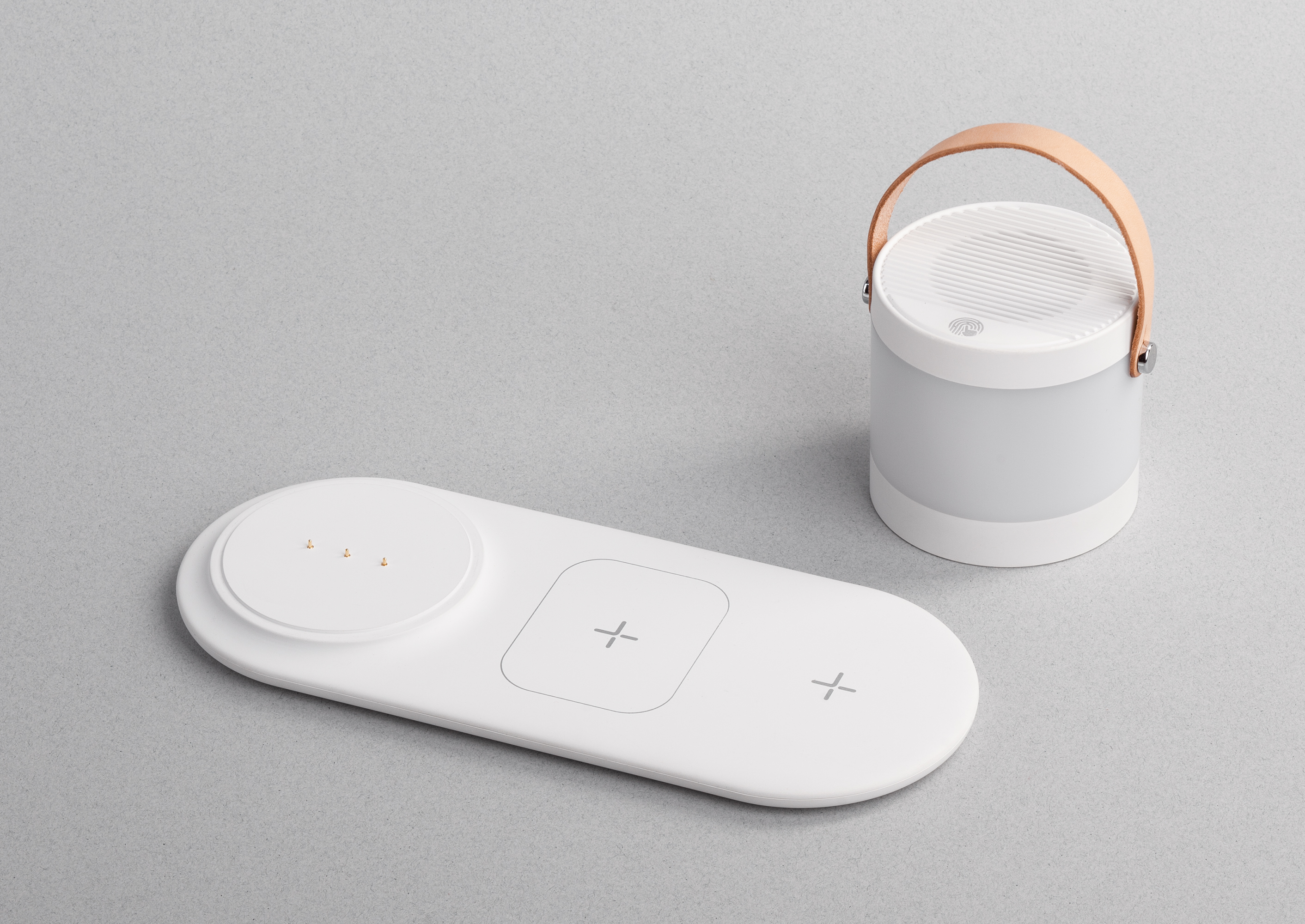 Настольная беспроводная (15W) зарядная станция "Smart Home" с bluetooth колонкой-лампой-1