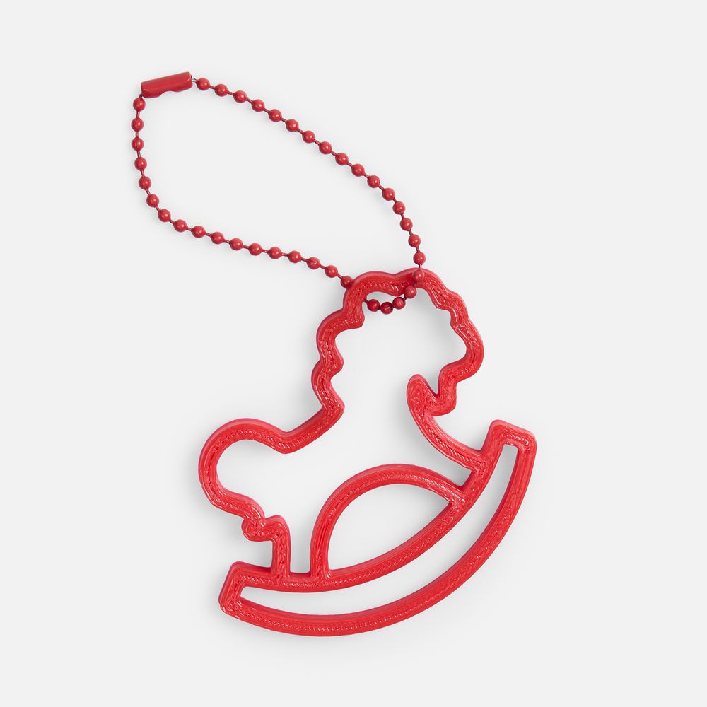 Подвеска «Лошадка-качалка», 3D-печать, красная-1