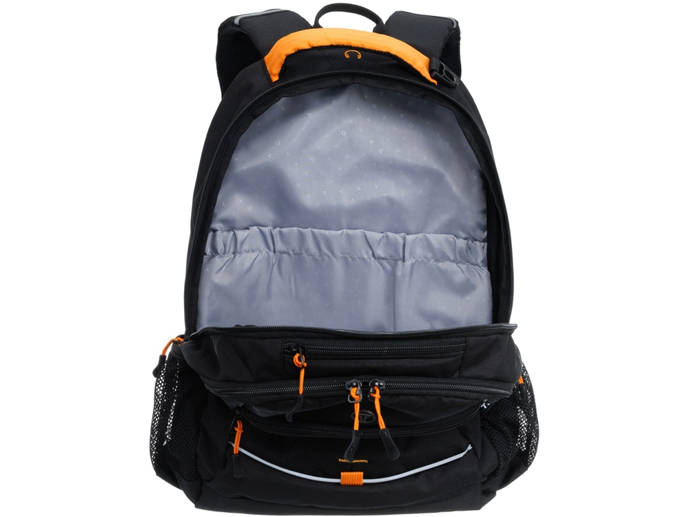 Рюкзак TORBER ROCKIT черный/оранжевый, полиэстер/добби, 32x15x46 см, 22 л-7