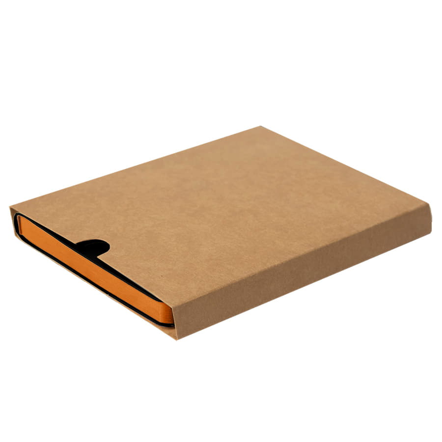 Ежедневник недатированный Stellar, А5, черный, кремовый блок  в линейку, с оранжевым обрезом, черный, оранжевый-10