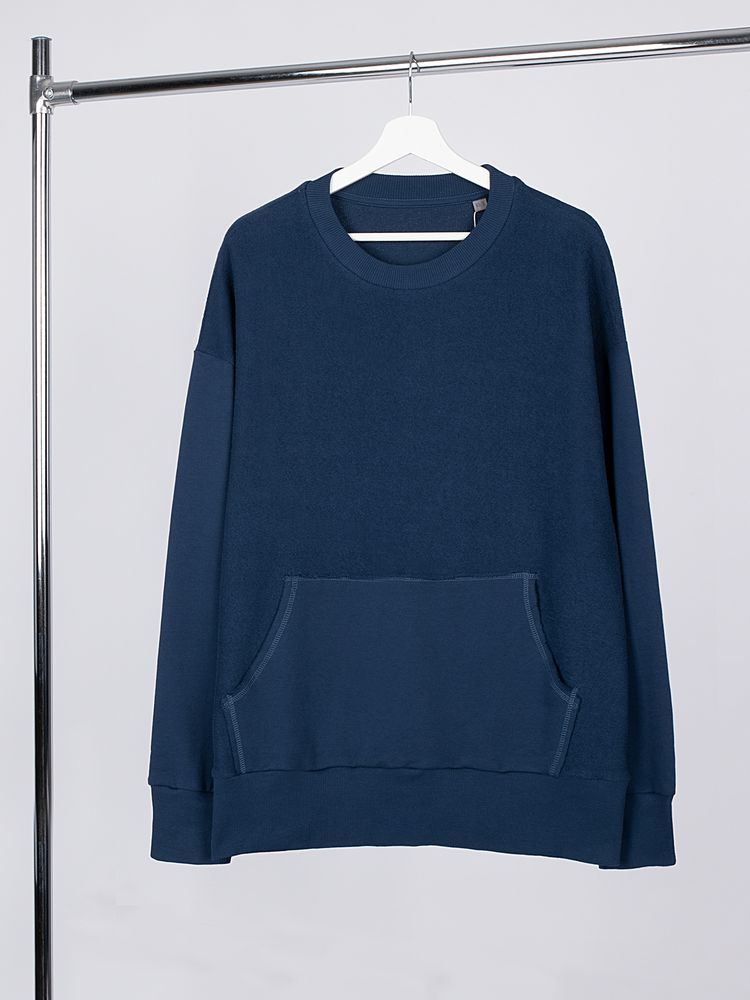 Свитшот оверсайз унисекс Vozduh, темно-синий-0