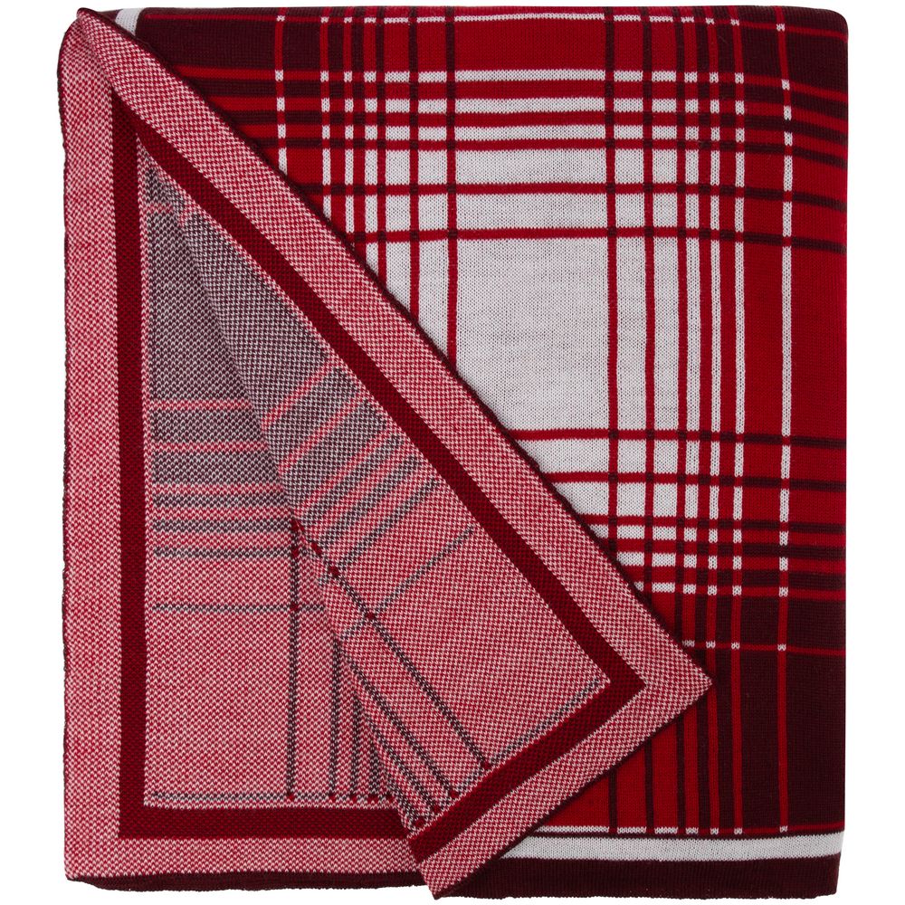 Плед Duotone, красный с белым-1