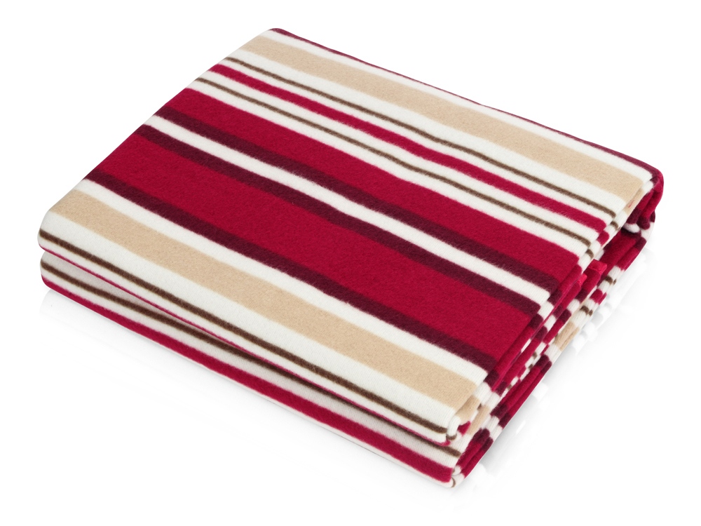 Плед в полоску в сумке Junket, красный-2