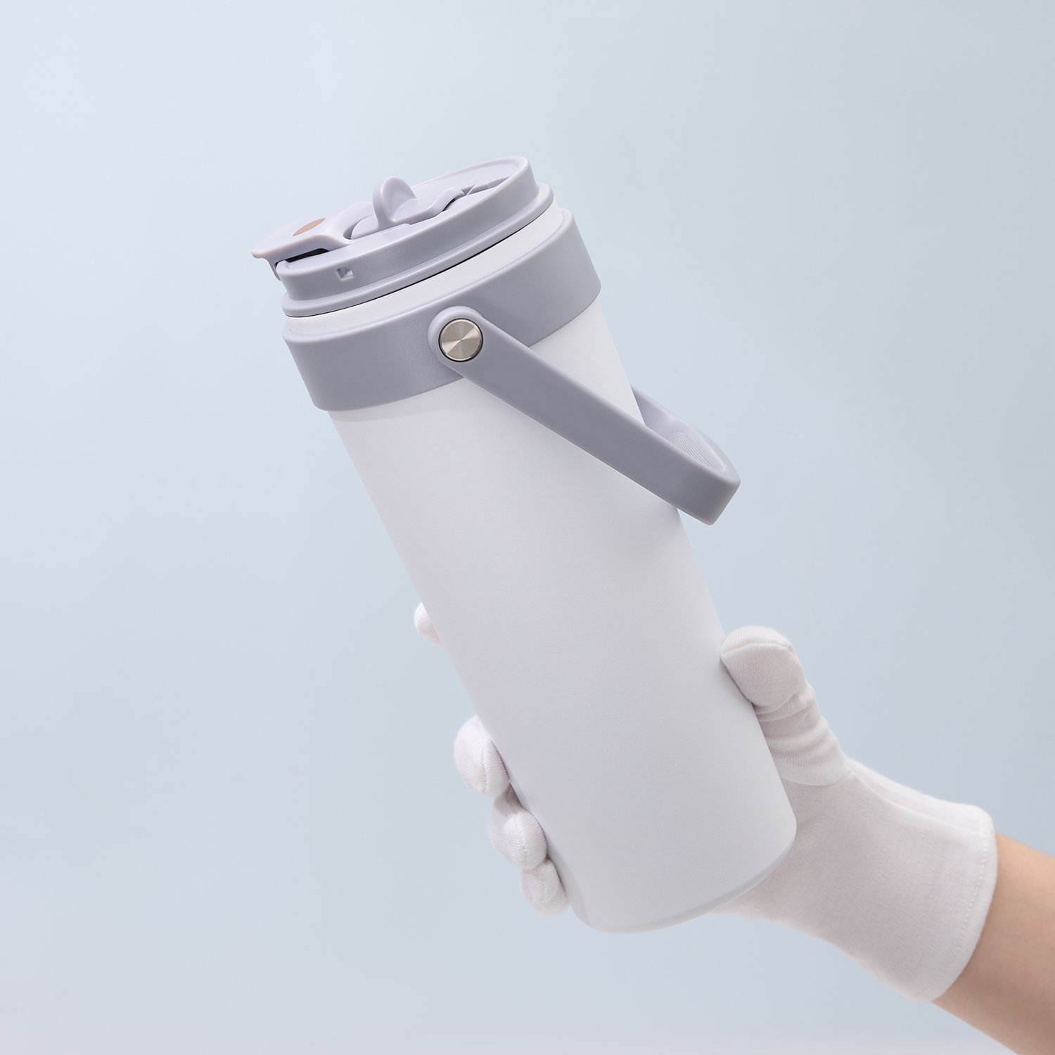 Термокружка вакуумная Соло (Solo), белая-7