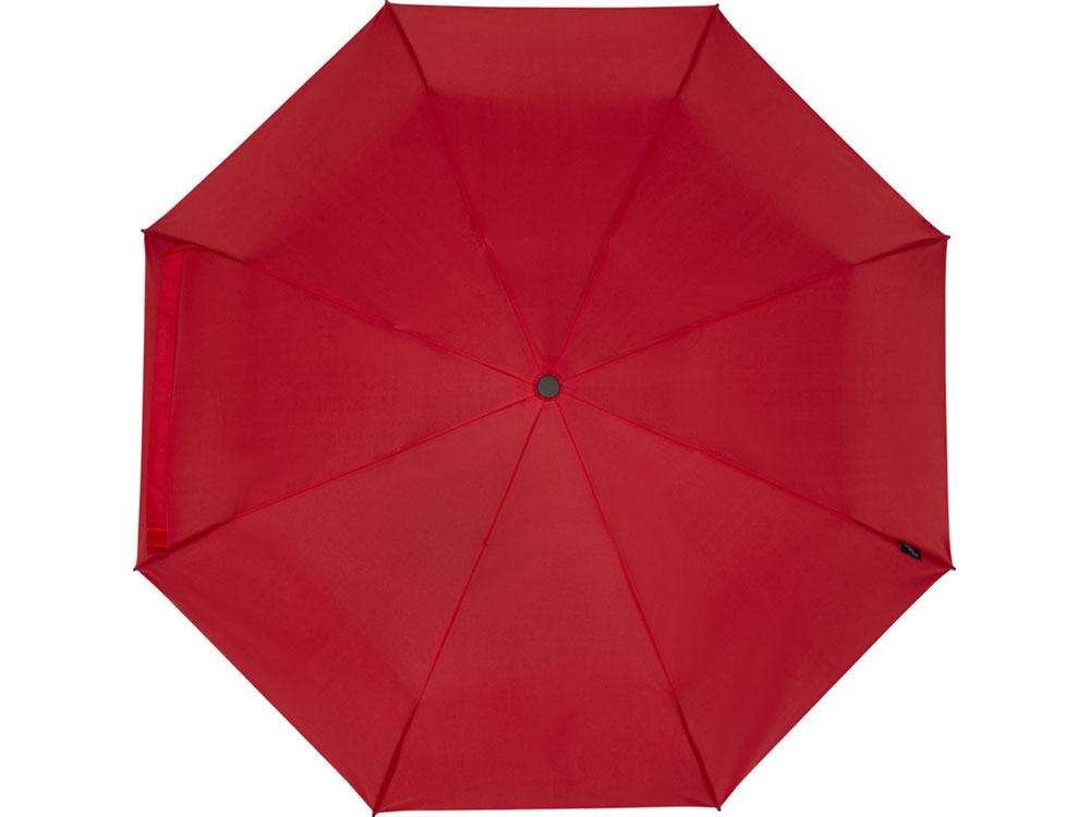 Birgit, складной ветроустойчивый зонт диаметром 21 дюйм из переработанного ПЭТ, красный-1