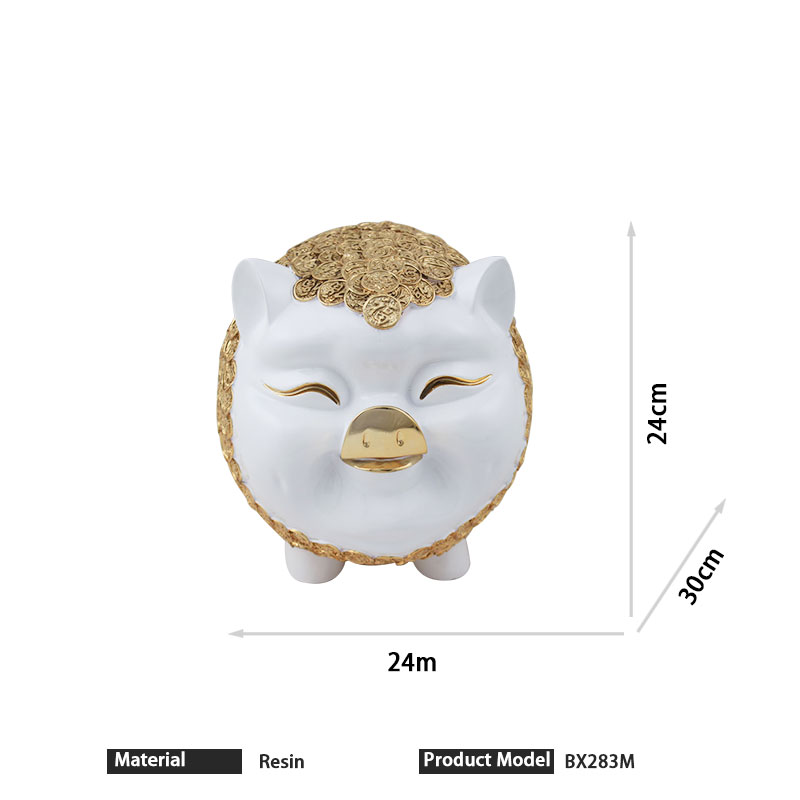 Статуэтка &amp;quot;Свинка&amp;quot; , Бело-золотой-1
