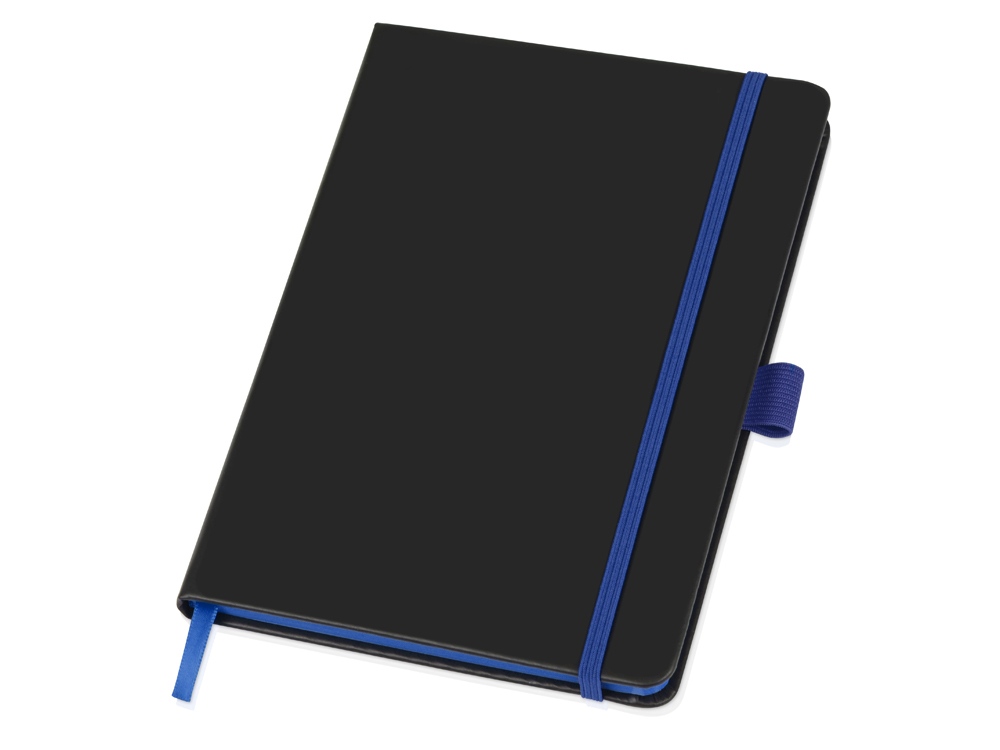 Блокнот Color edge A5, черный/ярко-синий-0